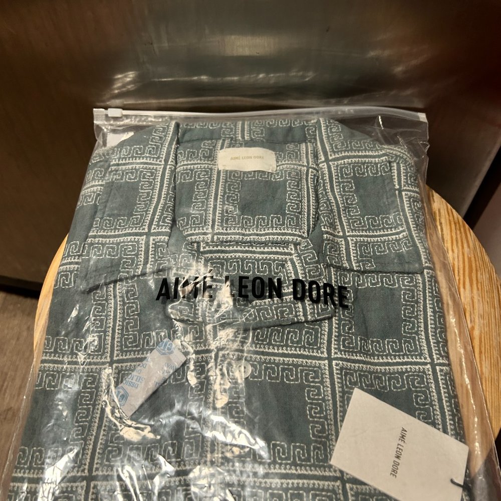 Aime Leon Dore Tea Towel Shirt - Slate Green